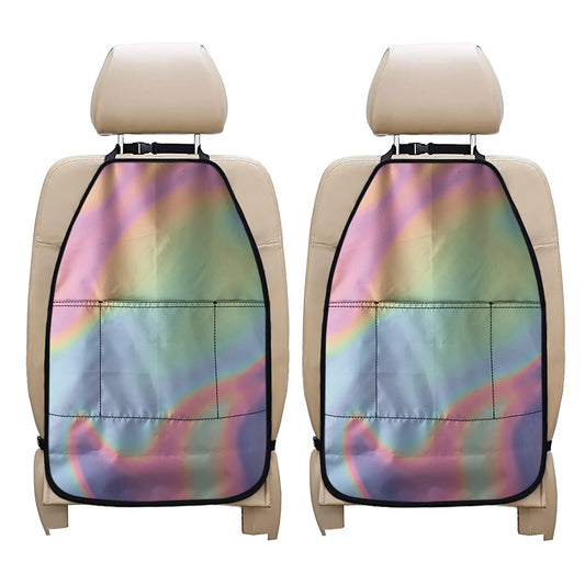 Pastel Holographic Print Car Seat Organizers