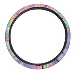 Pastel Holographic Print Car Steering Wheel Cover