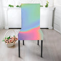 Pastel Holographic Print Dining Chair Slipcover