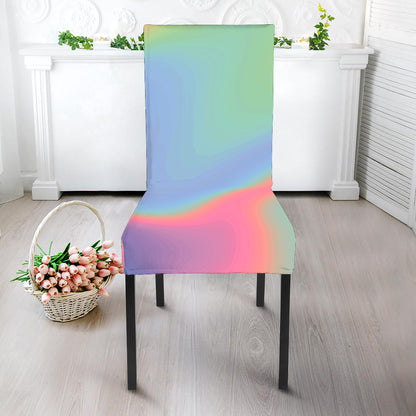 Pastel Holographic Print Dining Chair Slipcover