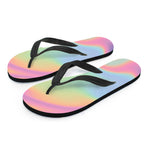Pastel Holographic Print Flip Flops