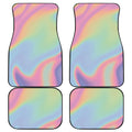 Pastel Holographic Print Front and Back Car Floor Mats