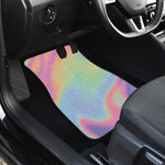 Pastel Holographic Print Front and Back Car Floor Mats