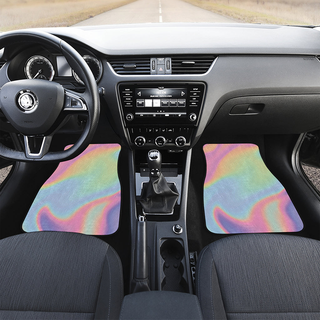 Pastel Holographic Print Front Car Floor Mats