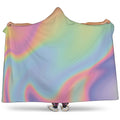 Pastel Holographic Print Hooded Blanket