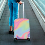 Pastel Holographic Print Luggage Cover
