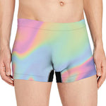 Pastel Holographic Print Men's Boxer Briefs
