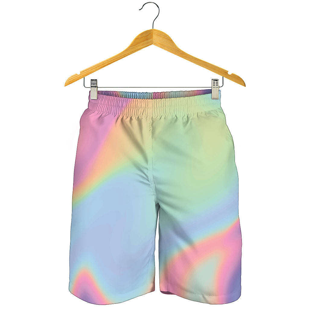 Pastel Holographic Print Men's Shorts