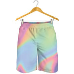 Pastel Holographic Print Men's Shorts
