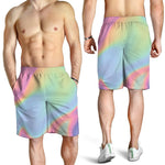 Pastel Holographic Print Men's Shorts