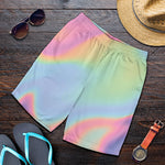 Pastel Holographic Print Men's Shorts