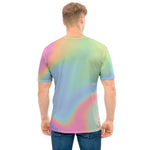 Pastel Holographic Print Men's T-Shirt