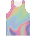 Pastel Holographic Print Men's Tank Top