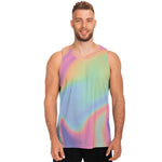Pastel Holographic Print Men's Tank Top
