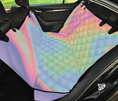 Pastel Holographic Print Pet Car Back Seat Cover