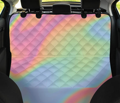 Pastel Holographic Print Pet Car Back Seat Cover