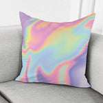Pastel Holographic Print Pillow Cover