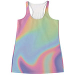 Pastel Holographic Print Women's Racerback Tank Top
