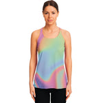 Pastel Holographic Print Women's Racerback Tank Top
