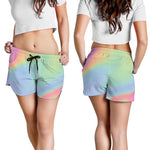 Pastel Holographic Print Women's Shorts