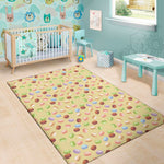 Pastel Macaron Pattern Print Area Rug