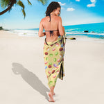 Pastel Macaron Pattern Print Beach Sarong Wrap