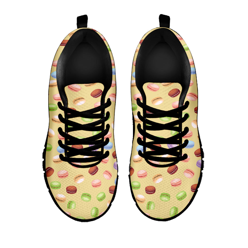 Pastel Macaron Pattern Print Black Sneakers