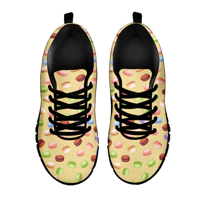 Pastel Macaron Pattern Print Black Sneakers