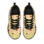 Pastel Macaron Pattern Print Black Sneakers