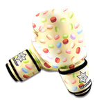 Pastel Macaron Pattern Print Boxing Gloves