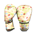 Pastel Macaron Pattern Print Boxing Gloves
