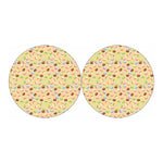 Pastel Macaron Pattern Print Car Coasters