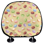 Pastel Macaron Pattern Print Car Headrest Covers