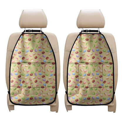 Pastel Macaron Pattern Print Car Seat Organizers