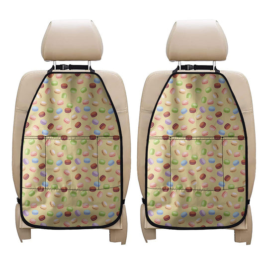 Pastel Macaron Pattern Print Car Seat Organizers