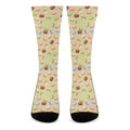 Pastel Macaron Pattern Print Crew Socks