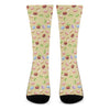 Pastel Macaron Pattern Print Crew Socks