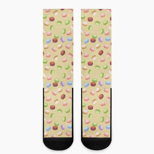 Pastel Macaron Pattern Print Crew Socks