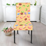 Pastel Macaron Pattern Print Dining Chair Slipcover