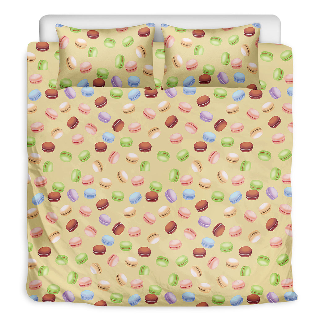 Pastel Macaron Pattern Print Duvet Cover Bedding Set