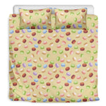Pastel Macaron Pattern Print Duvet Cover Bedding Set