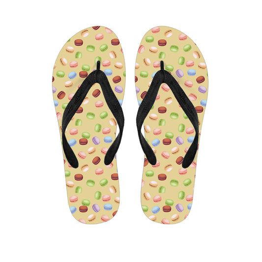 Pastel Macaron Pattern Print Flip Flops