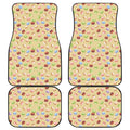 Pastel Macaron Pattern Print Front and Back Car Floor Mats