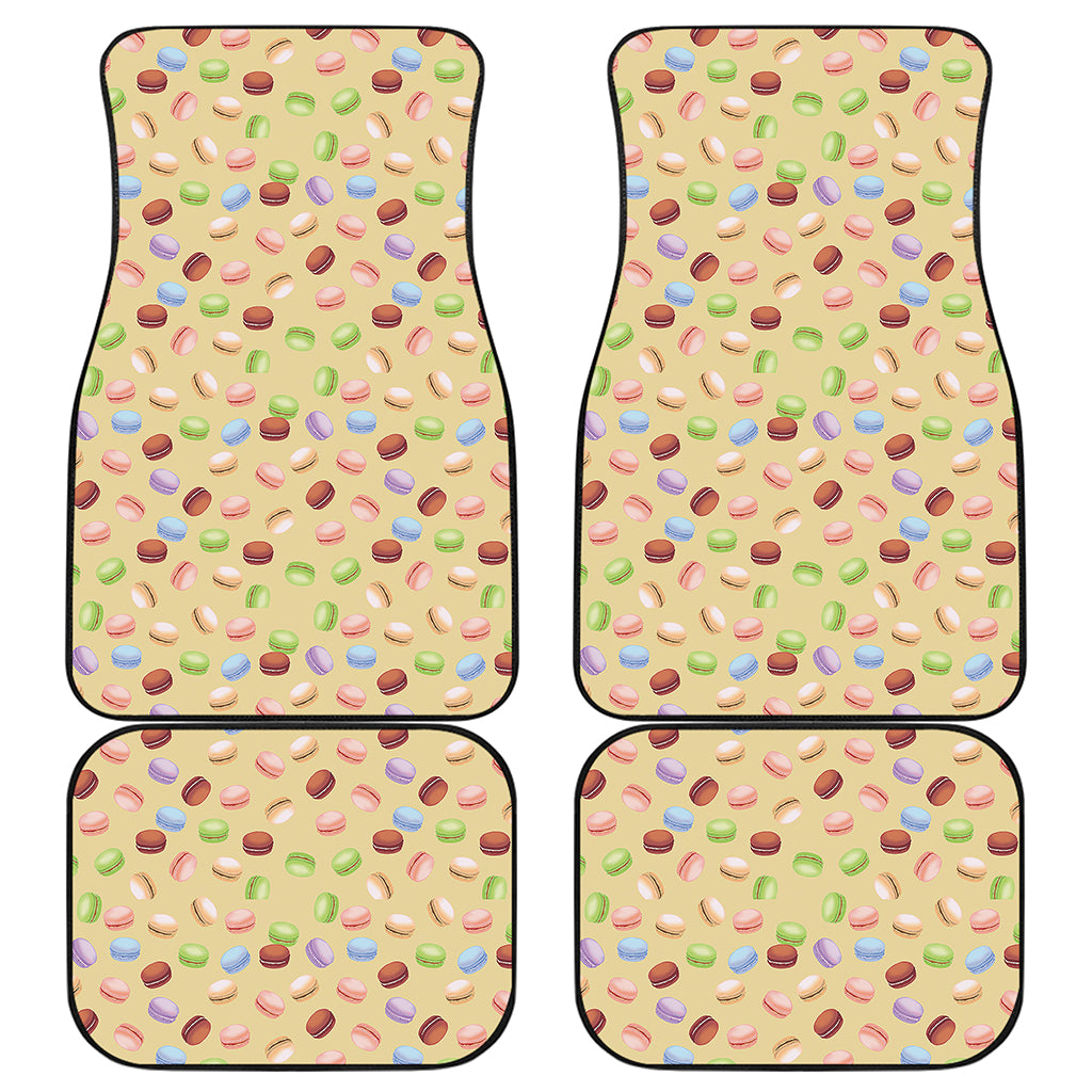 Pastel Macaron Pattern Print Front and Back Car Floor Mats
