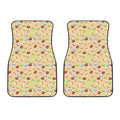 Pastel Macaron Pattern Print Front Car Floor Mats