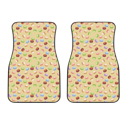 Pastel Macaron Pattern Print Front Car Floor Mats