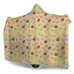 Pastel Macaron Pattern Print Hooded Blanket