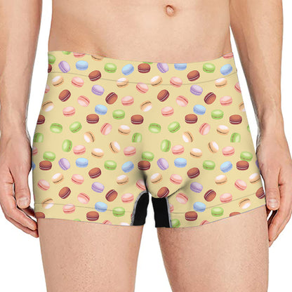 Pastel Macaron Pattern Print Men's Boxer Briefs