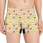 Pastel Macaron Pattern Print Men's Boxer Briefs