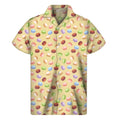 Pastel Macaron Pattern Print Men's Short Sleeve Shirt